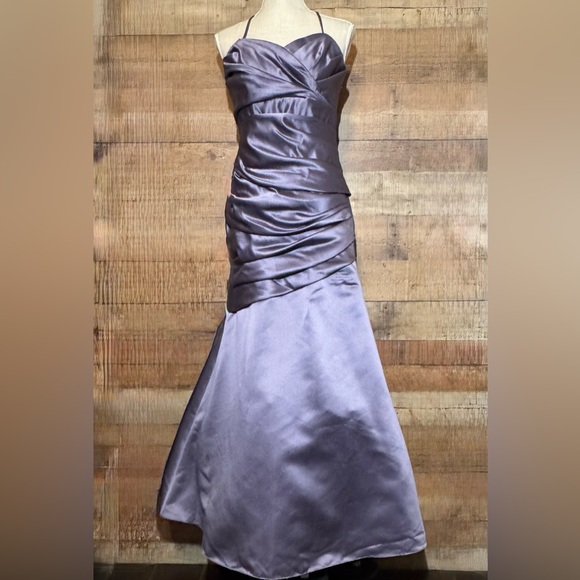 Watters& Watters Formal Bridesmaid Prom Evening Gown Women's sz 8 Fit & Flare - Picture 7 of 7